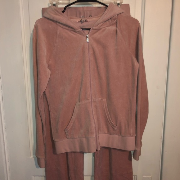 Juicy Couture Tops - Light Pink Juicy Couture Velour Track Suit